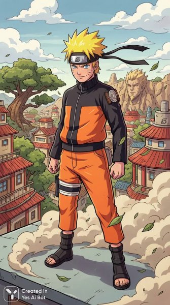 Решимость и дух воина: ниндзя из деревни Скрытого Листа готовится к битве. Нейронная сеть Нано Банана