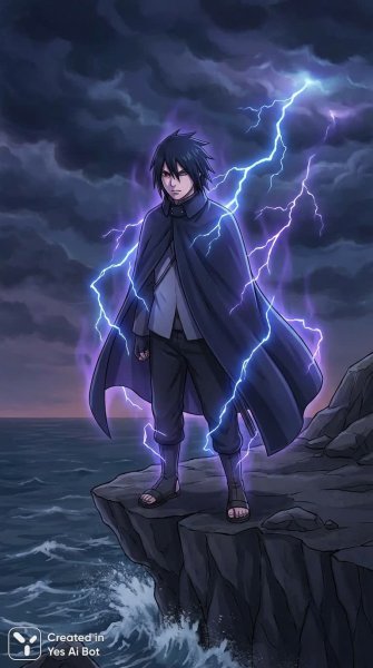 Самурай на скале: путь мести и искупления. Картинка из нейронной сети Nano-Banana