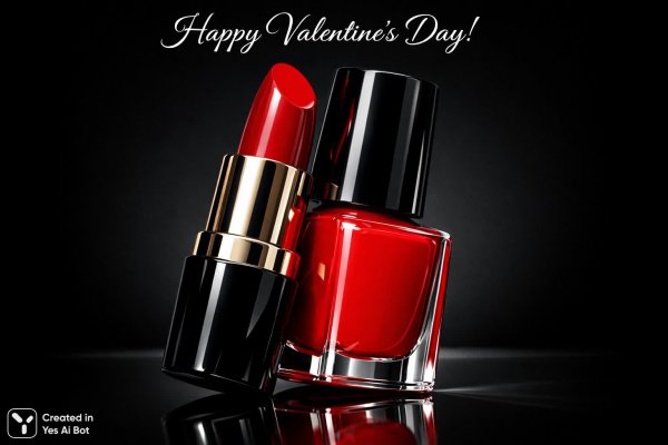 Стильный дуэт: красная помада и лак для идеального образа. Генерация из нейронной сети Sora Images