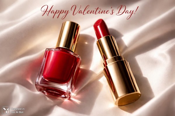 Красные акценты: элегантность и блеск в День святого Валентина. Картинка из нейронной сети Sora