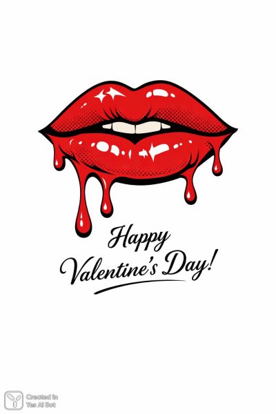 Винтажные губы: стиль, текстуры и праздник Валентина. Нейронная сеть Sora images Ai