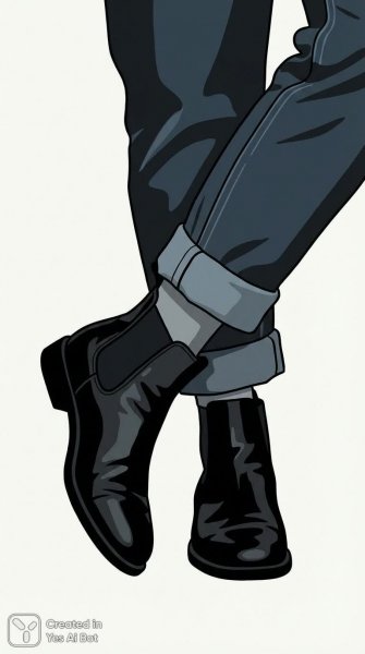 Элегантные ботинки и колготки: современная иллюстрация в стиле флэт арт. Изображение из нейросети Нано Банана