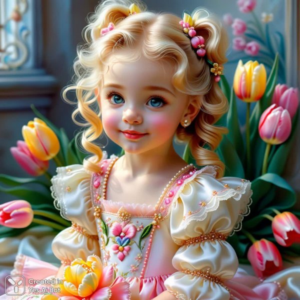 Нежная весенняя вышивка: очарование детства и нежности в пастельных тонах. Генерация из нейронной сети Stable Diffusion
