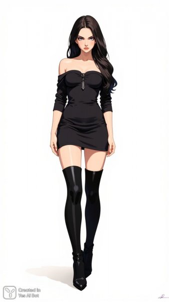 Элегантность и уверенность: стильный портрет современной девушки. Картинка из нейронной сети Flux.1