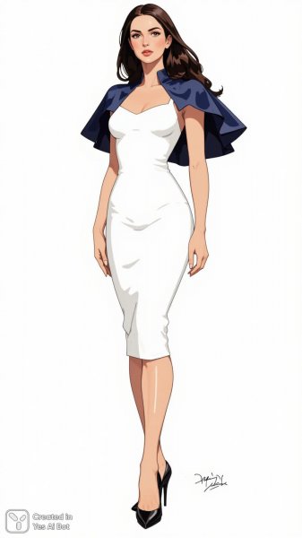 Элегантность в белом: безупречный образ современной женщины. Генерация из нейросети Flux Ai