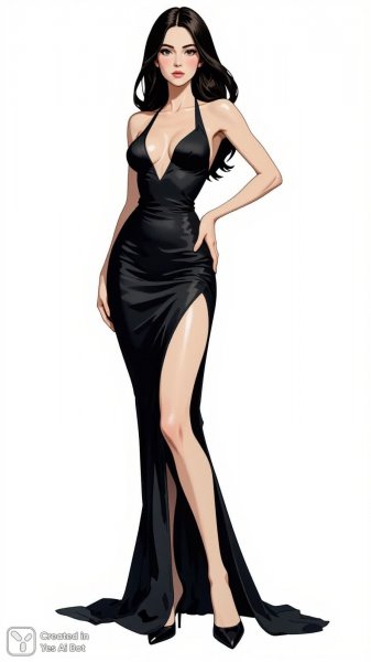 Элегантность и грация: мода в деталях иллюстрации. Нейронная сеть Flux.1