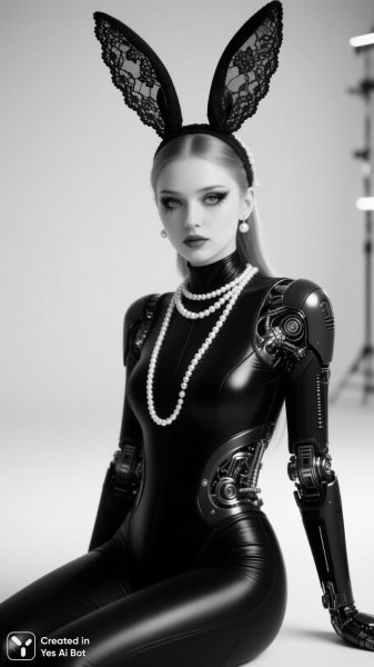 Элегантность в черном: портрет европейской женщины в стиле Сораямы. Картинка из нейросети Qwen Images