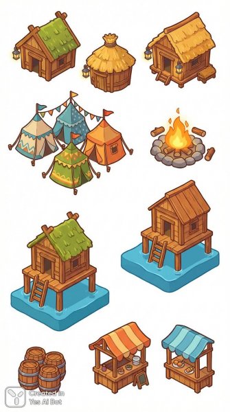 Живописная деревня: уютные постройки и сказочный быт. Нейронная сеть Nano Banana