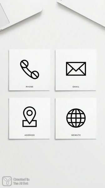 Четкий дизайн геометрических символов для контактных карт. Генерация из нейронной сети Nano-Banana