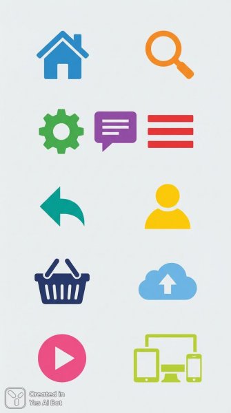 Современные иконки для онлайн-платформ: удобство, стиль и функциональность в дизайне интерфейса. Нейросеть Nano-Banana