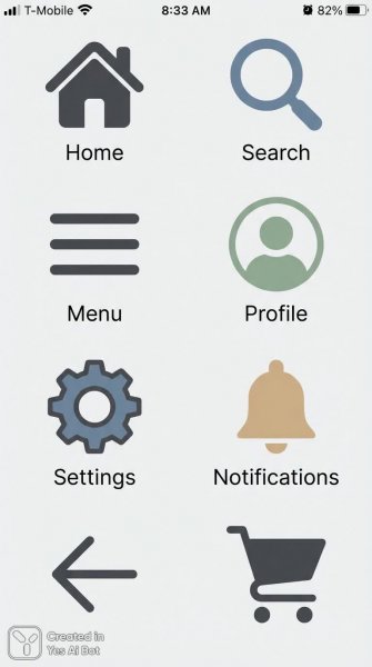 Современные иконки для веб-интерфейса: простота, стиль и удобство пользователя. Нейронная сеть Nano Banana
