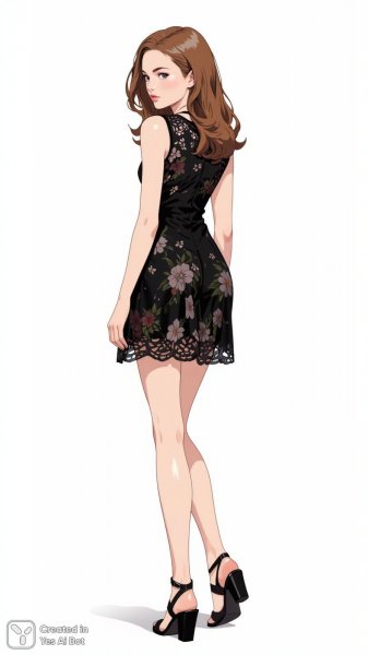 Изысканная мода: нежность кружева и плавные линии в детальной картине. Изображение из нейросети Flux Ai