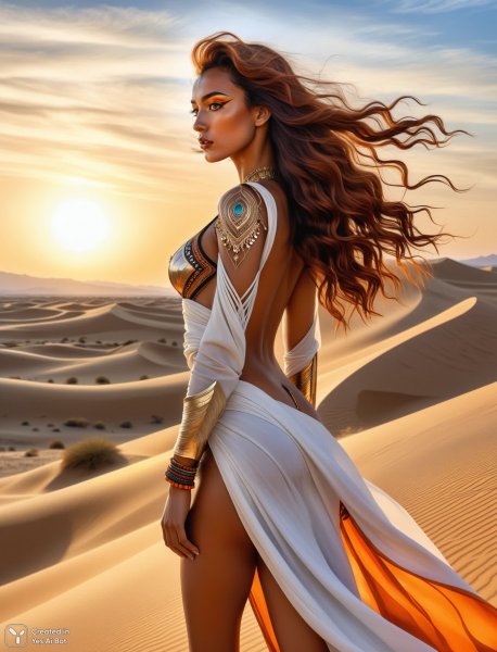 Загадочная медитативная порода в пустынном пейзаже. Изображение из нейронной сети Stable Diffusion