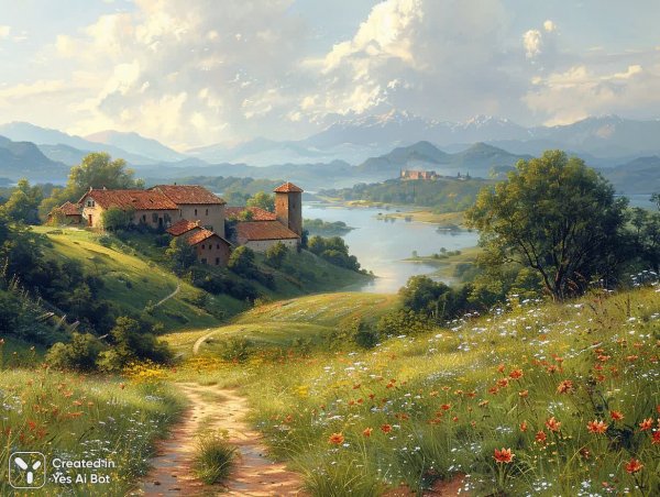 Пеннабилль по утру: взгляд художника Васильева в масляных красках. Изображение из нейросети Midjourney