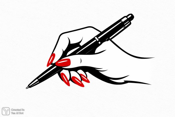 Элегантная рука с красным маникюром и черной ручкой. Изображение из нейросети Sora Images