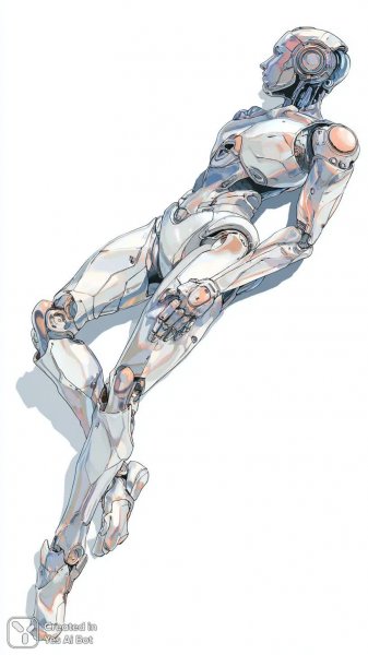 Отражение будущего: ультрареалистичный андроид в минималистичном стиле. Картинка из нейронной сети Миджорни