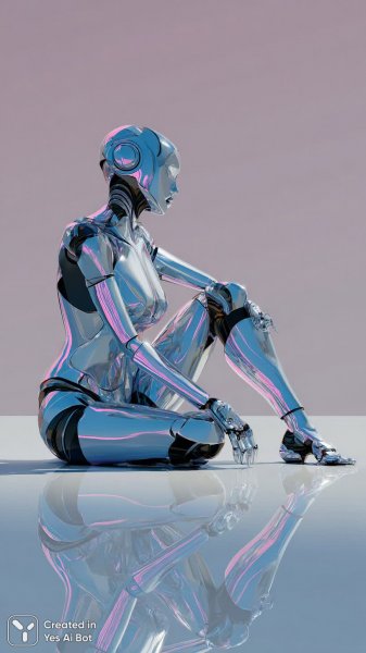 Футуристичный андроид с неоновой визором в стиле ретрофутуризма. Изображение из нейросети Midjourney