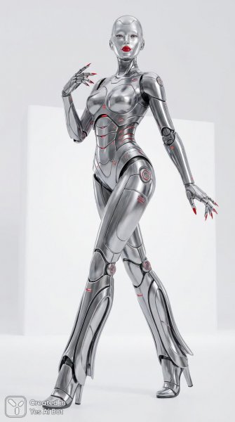 Футуристическая робот-красавица в стиле сорояма, фотореалистичный портрет. Генерация из нейросети Nano-Banana