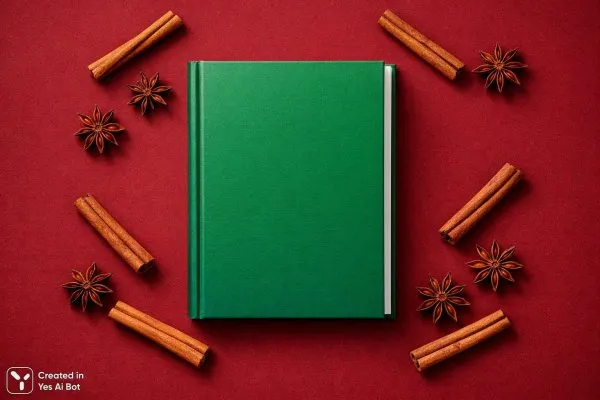 Пряный аромат осеннего уюта и теплоты на обложке книги. Изображение из нейронной сети Sora images Ai