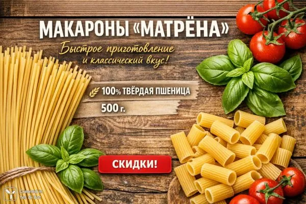 Макароны Матрёна: быстро, вкусно и натурально!. Нейронная сеть Sora Images