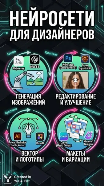 Нейросети для графического дизайна: яркие иллюстрации и современный стиль. Нейросеть Nano-Banana