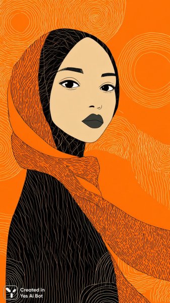 Яркий портрет в стиле африканского искусства и дадаизма. Картинка из нейронной сети Midjourney