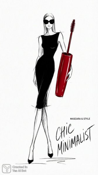 Элегантность в черном: макияж и стиль современной женщины. Генерация из нейросети Nano-Banana