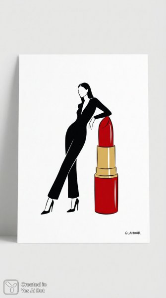 Элегантность и стиль: абстрактная мода в красных тонах. Генерация из нейросети Nano-Banana