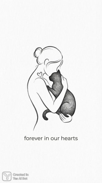 Элегантная женщина с черным котом в минималистичном стиле. Картинка из нейронной сети Нано Банана