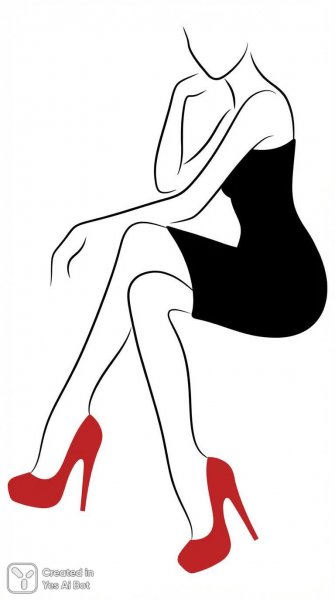 Элегантность в линиях: стильный силуэт в минималистичной графике. Генерация из нейросети NanoBanana