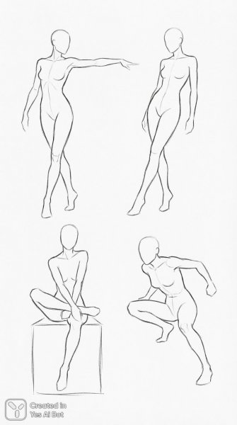 Схематичные фигуры: минималистичная иллюстрация в серо-черных тонах. Нейросеть Нано Банана