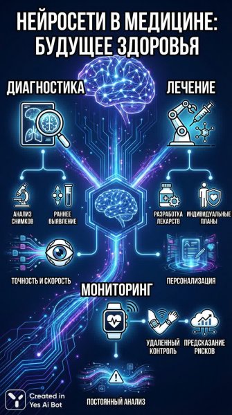 Нейросети в медицине: современный взгляд на будущее здравоохранения. Изображение из нейронной сети Nano-Banana