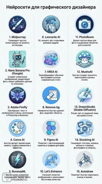 Нейросети в графическом дизайне: обзор лучших инструментов для профессионалов. Нейронная сеть Нано Банана