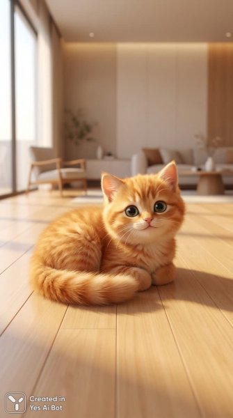 Очаровательный котенок: мягкость, уют и яркие глаза. Изображение из нейронной сети Nano-Banana