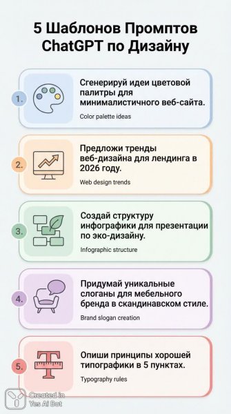 Дизайн и ChatGPT: пять полезных промтов для вдохновения и творчества. Генерация из нейронной сети Nano-Banana