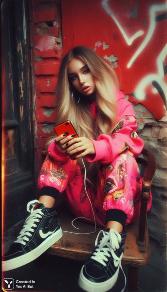 Девушка в свитере: ностальгия по пленочным кадрам и уюту современной эпохи. Изображение из нейронной сети Dalle-3