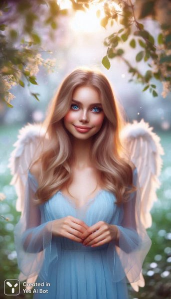 Небесная девушка: волшебство леса и нежная красота момента. Изображение из нейросети Dalle