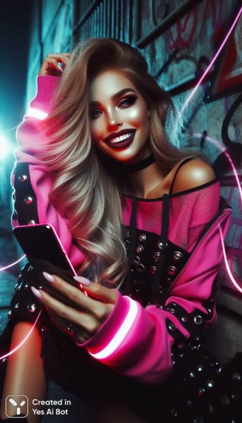 Неоновый киберпанк: красота в свете теней и неоновых огней большого города. Нейросеть Dalle 3