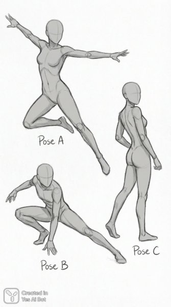 Стилизованные манекены без лиц для анимации персонажей. Изображение из нейронной сети Нано Банана