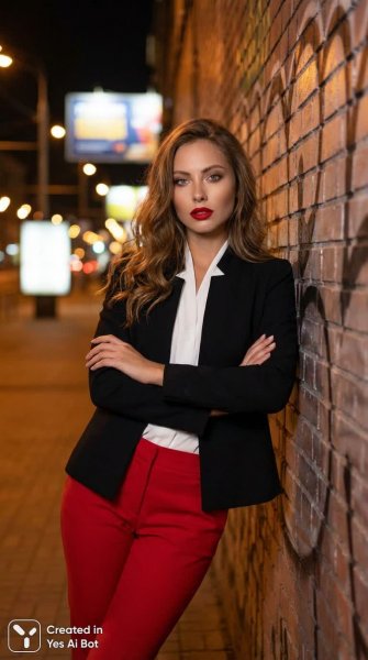 Городской стиль: уверенность и дерзость в вечернем городе. Генерация из нейронной сети Нано Банана