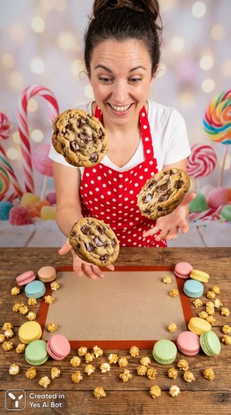 Кулинарный шедевр: Веселый повар и сладкое изобилие. Нейронная сеть Nano-Banana