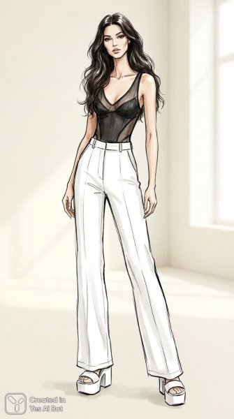 Элегантность и стиль: высокая мода в черном и белом. Нейронная сеть Nano-Banana