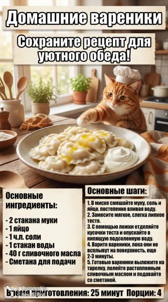 Домашние галушки: простой рецепт с секретами приготовления и кошачьей помощью. Изображение из нейросети Nano Banana