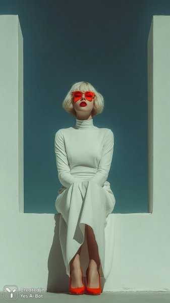 Полосатый шик: современный образ с ярким акцентом обуви. Картинка из нейросети Миджорни