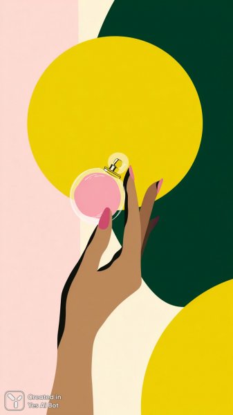 Ароматная свежесть и нежность: элегантный дизайн парфюма в векторе. Изображение из нейросети Midjourney