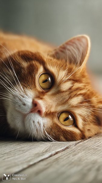 Рыжий кот в винтажном доме: нежная атмосфера и мягкий свет. Картинка из нейросети Миджорни