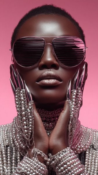 Невероятная красота в неоновом свете будущего и гламура. Генерация из нейросети Midjourney