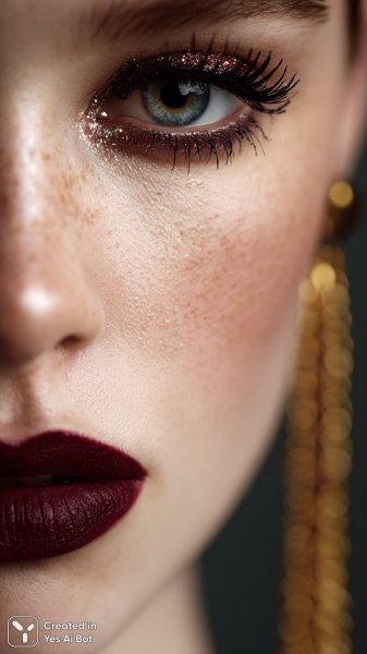 Изысканный образ: мода и красота в деталях женского лица. Генерация из нейросети Миджорни