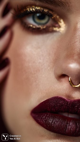 Эффектный макияж: взгляд в глубину роскоши и соблазна. Картинка из нейронной сети Midjourney