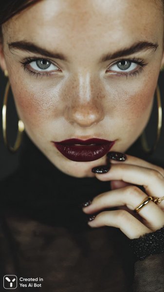 Эпатажный образ: дерзкая красота в деталях и студийном свете. Изображение из нейросети Midjourney